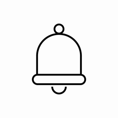 Taslak çan simgesi. Bell vektör illüstrasyonu. Web ve mobil için sembol
