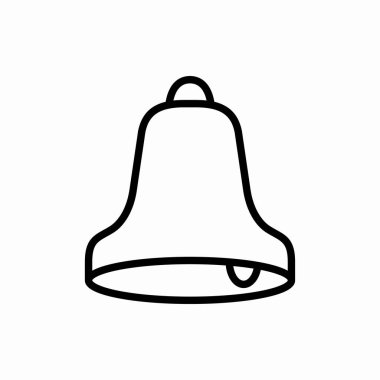 Taslak çan simgesi. Bell vektör illüstrasyonu. Web ve mobil için sembol