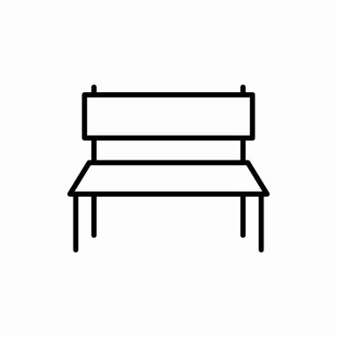 Taslak bank ikonu. Bench vektör illüstrasyonu. Web ve mobil için sembol