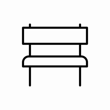 Taslak bank ikonu. Bench vektör illüstrasyonu. Web ve mobil için sembol