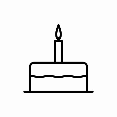 Doğum günü pastası ikonu. Doğum günü pastası illüstrasyonu. Web ve mobil için sembol