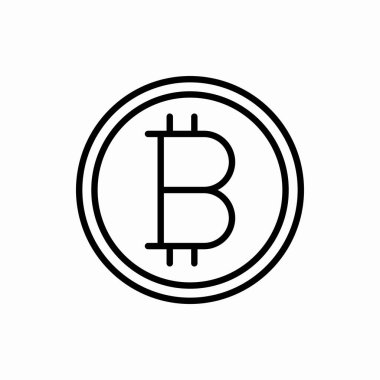 Bitcoin ikonu. Bitcoin vektör illüstrasyonu. Web ve mobil için sembol