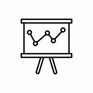 Analitik ikon tablosu. Analitik vektör illüstrasyonunda tahta. Web ve mobil için sembol