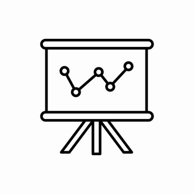Analitik ikon tablosu. Analitik vektör illüstrasyonunda tahta. Web ve mobil için sembol