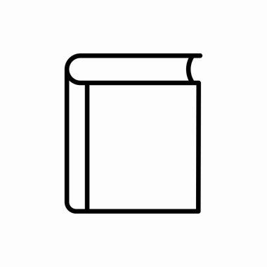 Taslak kitap ikonu. Kitap vektör illüstrasyonu. Web ve mobil için sembol