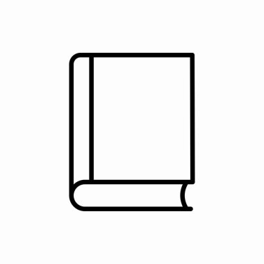 Taslak kitap ikonu. Kitap vektör illüstrasyonu. Web ve mobil için sembol