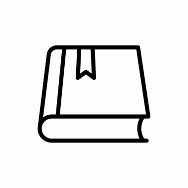 Taslak kitap ikonu. Kitap vektör illüstrasyonu. Web ve mobil için sembol