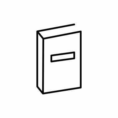 Taslak kitap ikonu. Kitap vektör illüstrasyonu. Web ve mobil için sembol