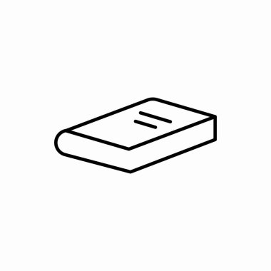 Taslak kitap ikonu. Kitap vektör illüstrasyonu. Web ve mobil için sembol