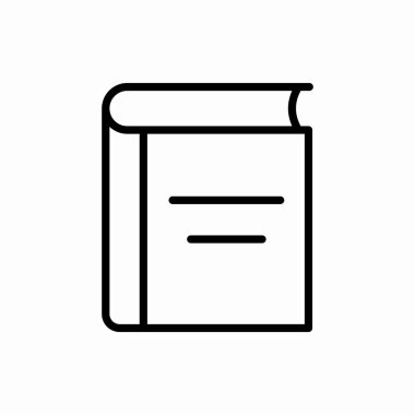 Taslak kitap ikonu. Kitap vektör illüstrasyonu. Web ve mobil için sembol
