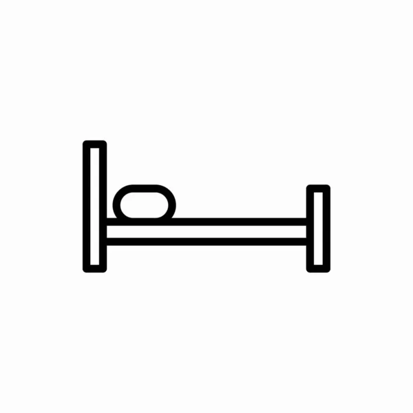 Disposition Säng Ikon Bed Vektor Illustration Symbol För Webb Och — Stock vektor