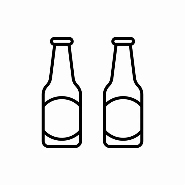 Illustration Vectorielle Bouteille Bière Symbole Pour Web Mobile — Image vectorielle