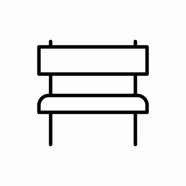 Outline Bench Icon Bench Vector Illustration 모바일을 — 스톡 벡터