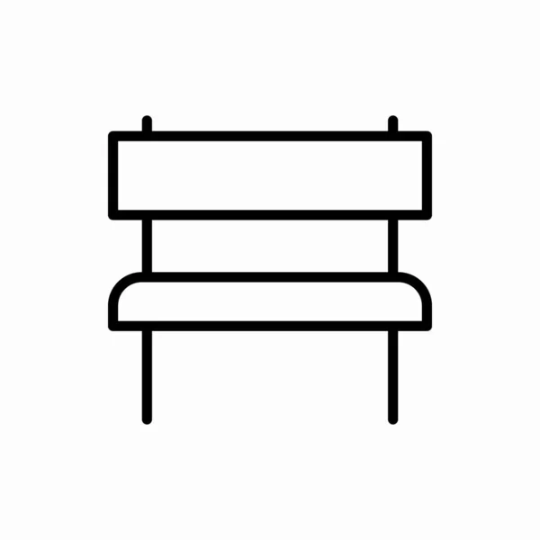 Outline Bank Icon Bench Vector Illustratie Symbool Voor Web Mobiel — Stockvector