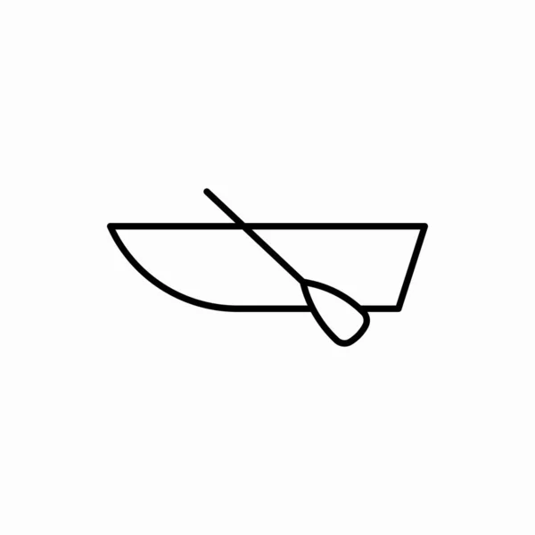Контур Иконки Лодки Векторная Иллюстрация Лодки Символ Веб Мобильных Телефонов — стоковый вектор