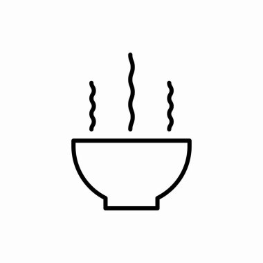 Taslak kase ikonu. Bowl vektör illüstrasyonu. Web ve mobil için sembol