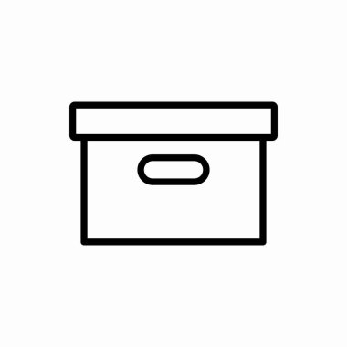 Taslak kutu simgesi. Kutu vektör illüstrasyonu. Web ve mobil için sembol