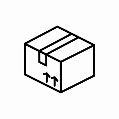 Taslak kutu simgesi. Kutu vektör illüstrasyonu. Web ve mobil için sembol