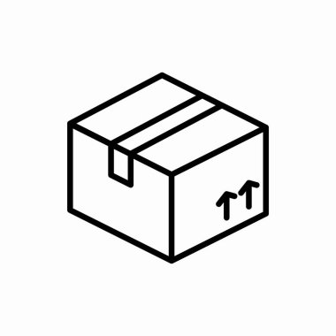 Taslak kutu simgesi. Kutu vektör illüstrasyonu. Web ve mobil için sembol