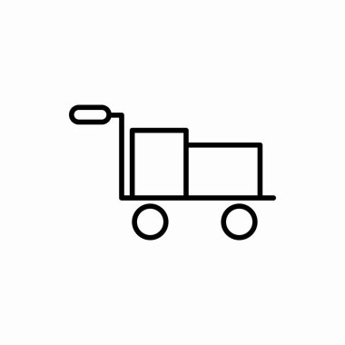 Taslak kutu troleybüs ikonu. Vagon çizimi. Web ve mobil için sembol