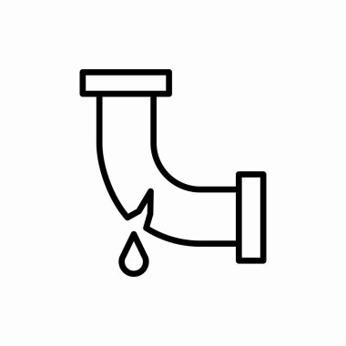 Kırık boru ikonu. Kırık boru vektör çizimi. Web ve mobil için sembol