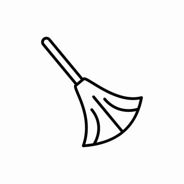 Süpürge ikonu. Süpürge vektör çizimi. Web ve mobil için sembol