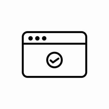 Taslak tarayıcı kontrol simgesi. Tarayıcı vektör resimlerini kontrol et. Web ve mobil için sembol