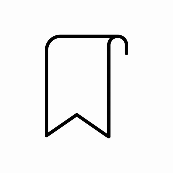 Obrys Ikony Záložky Záložka Vektorové Ilustrace Symbol Pro Web Mobil — Stockový vektor