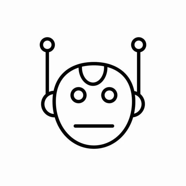 Garis Luar Robot Icon Bot Vektor Ilustrasi Simbol Untuk Web - Stok Vektor