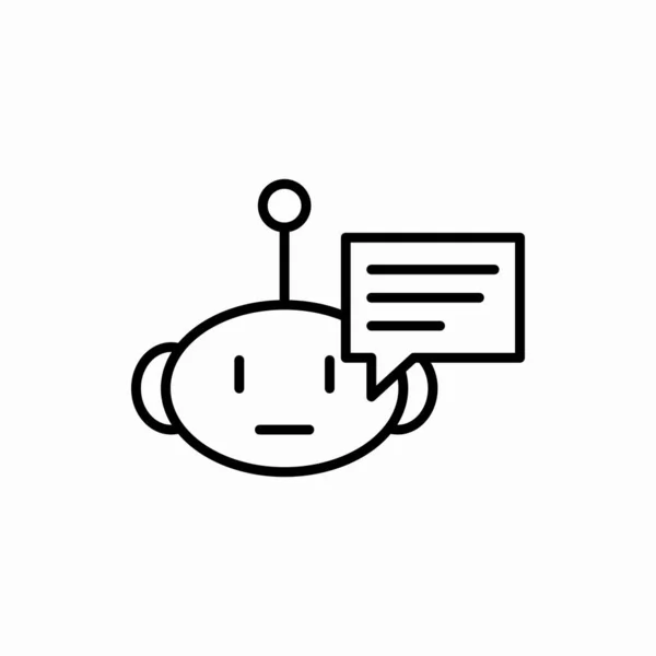Robot sohbet simgesi. Robot sohbet vektör illüstrasyonu. Web ve mobil için sembol