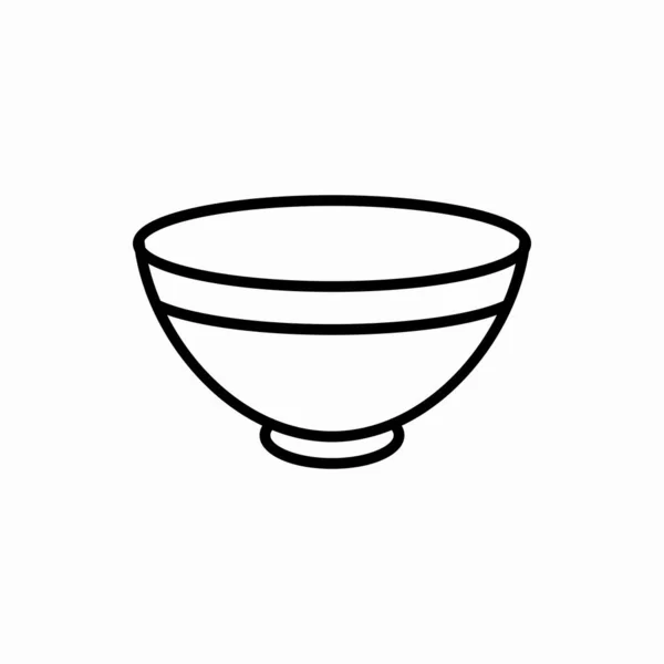 Outline Bowl Icon Bowl Vector Illustration 모바일을 — 스톡 벡터