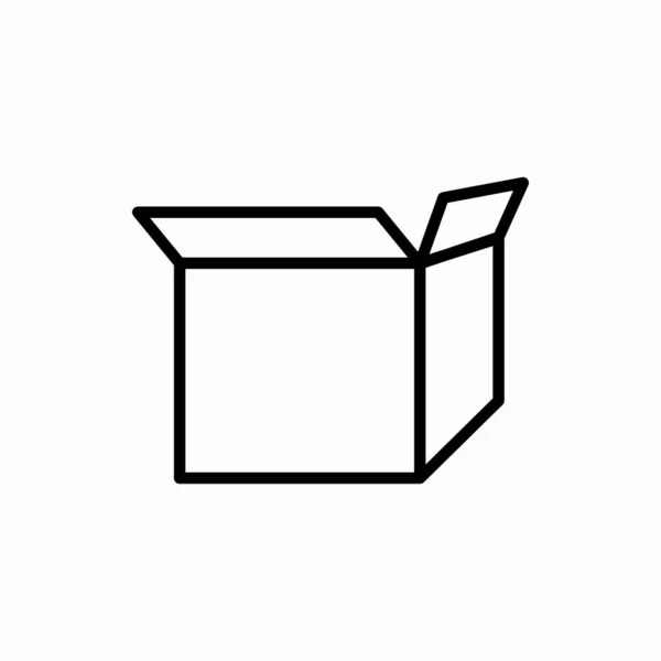 Vázlatos Doboz Ikon Box Vektor Illusztráció Web Mobil Szimbóluma — Stock Vector