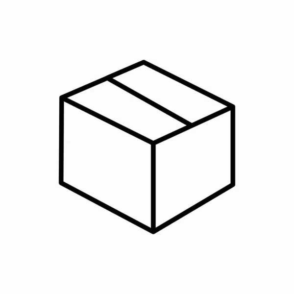 Esboço Caixa Icon Box Ilustração Vetorial Símbolo Para Web Móvel — Vetor de Stock