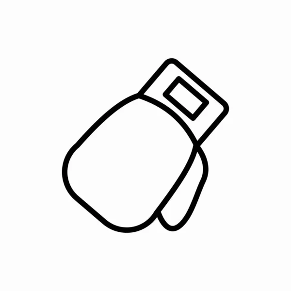 Zarys Ikony Rękawicy Bokserskiej Ilustracja Wektora Rękawicy Bokserskiej Symbol Sieci — Wektor stockowy