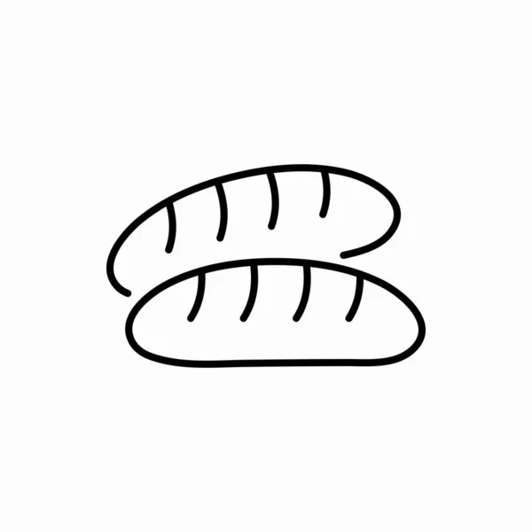 Ekmek Ikonu Ekmek Vektörü Çizimi Web Mobil Için Sembol — Stok Vektör