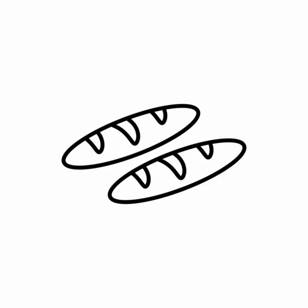 Иконка Контура Хлеба Векторная Иллюстрация Хлеба Символ Веб Мобильных Телефонов — стоковый вектор