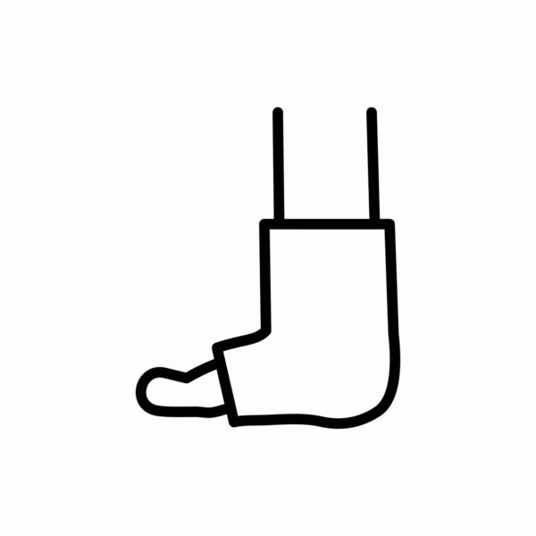 Περίγραμμα Σπασμένο Πόδι Εικονίδιο Σπασμένο Πόδι Διανυσματική Απεικόνιση Σύμβολο Για — Διανυσματικό Αρχείο
