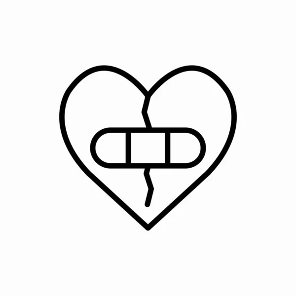 Alçı Ikonlu Kırık Kalp Alçı Vektör Illüstrasyonlu Kırık Kalp Web — Stok Vektör