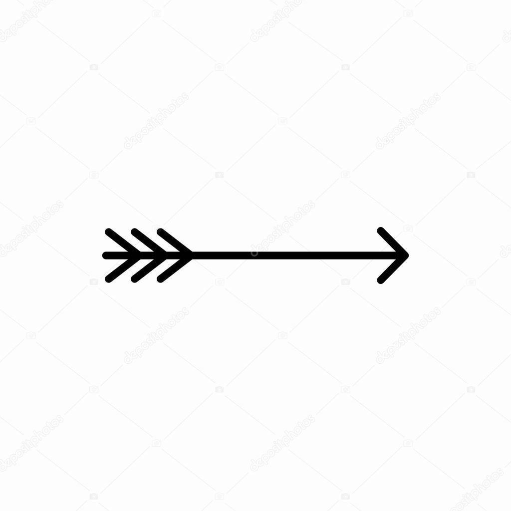 Outline bow arrow icon.Bow arrow vector illustration. Symbol for web and mobile