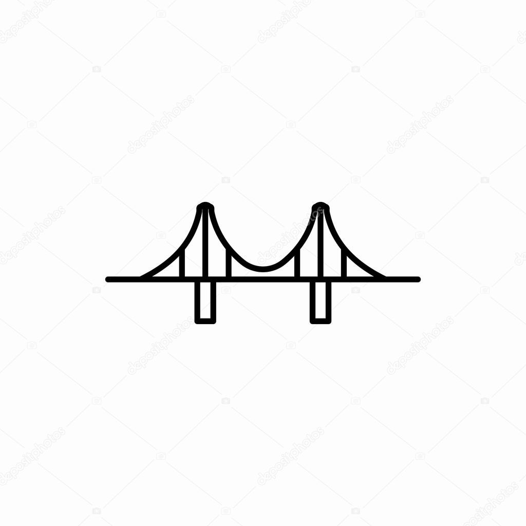 Outline bridge icon.Bridge vector illustration. Symbol for web and mobile