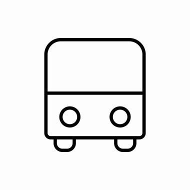 Ana hatlı otobüs simgesi. Otobüs vektör illüstrasyonu. Web ve mobil için sembol