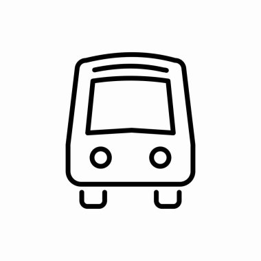 Ana hatlı otobüs simgesi. Otobüs vektör illüstrasyonu. Web ve mobil için sembol