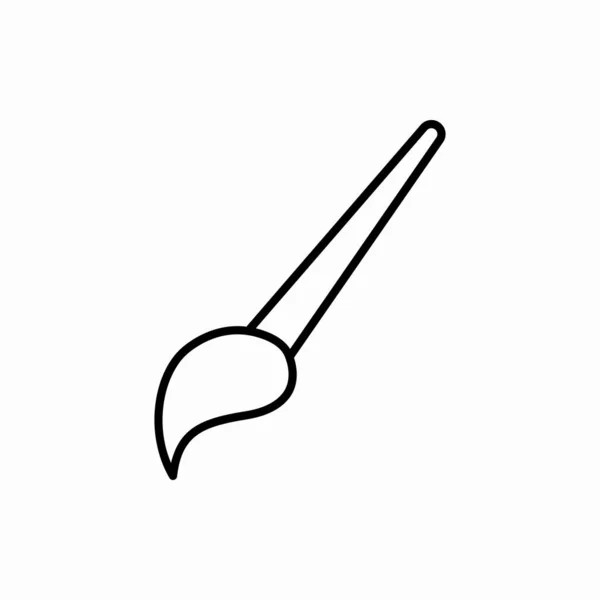 Outline Borstel Icon Brush Vector Illustratie Symbool Voor Web Mobiel — Stockvector