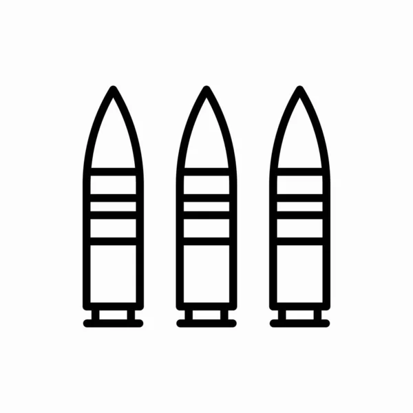 Illustrazione Vettore Proiettile Icon Bullet Simbolo Web Mobile — Vettoriale Stock