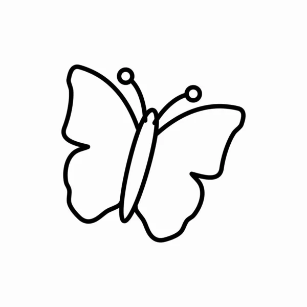 Umriss Schmetterling Icon Butterfly Vektor Illustration Symbol Für Web Und — Stockvektor