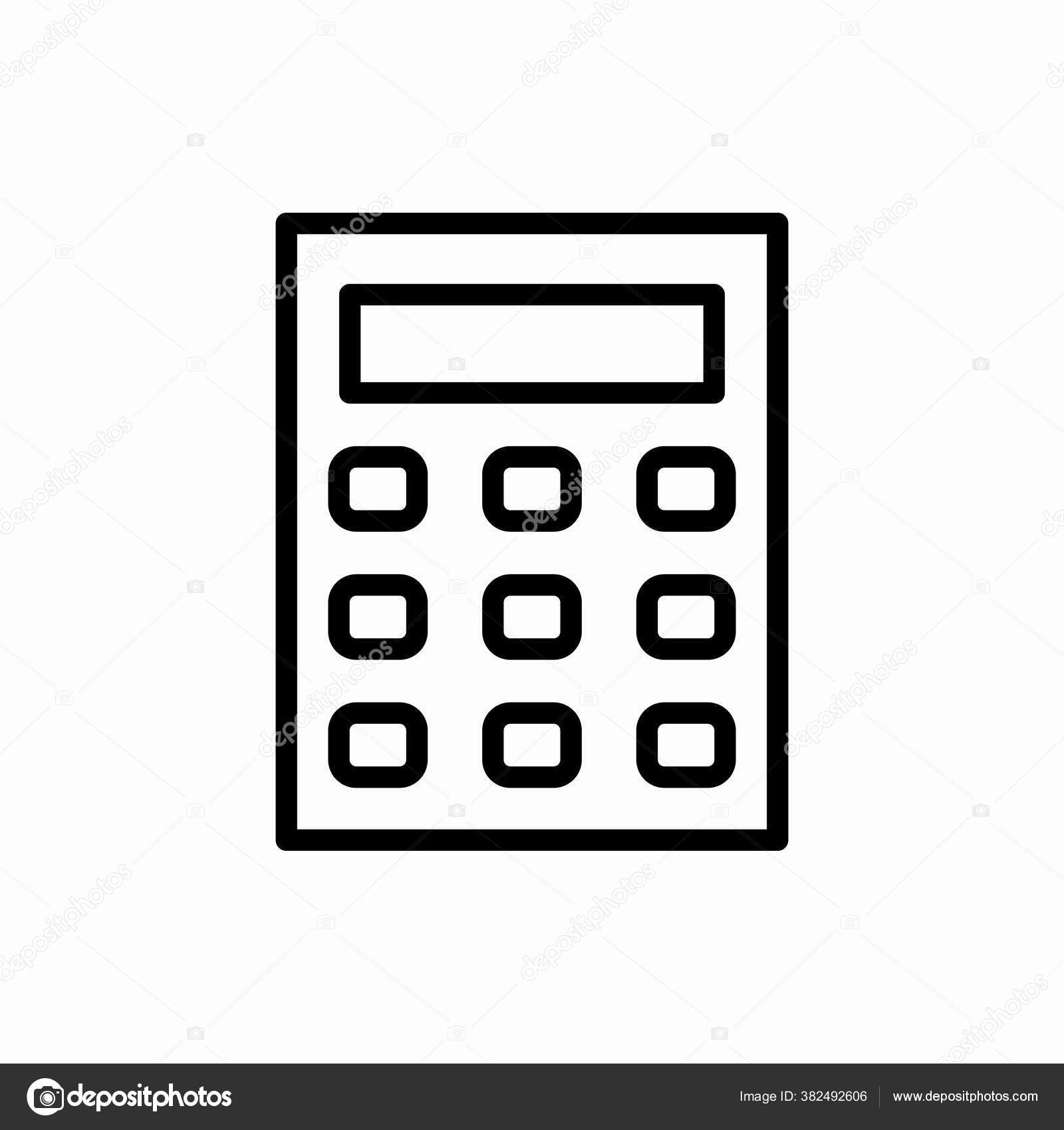 Outline Calculator Icon Calculator Vector Illustration Symbol Web Mobile Vector Image By C Besticonpark Vector Stock 382492606