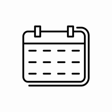 Taslak takvim simgesi. Takvim vektör illüstrasyonu. Web ve mobil için sembol