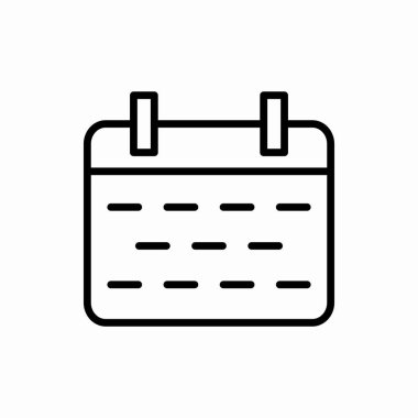 Taslak takvim simgesi. Takvim vektör illüstrasyonu. Web ve mobil için sembol
