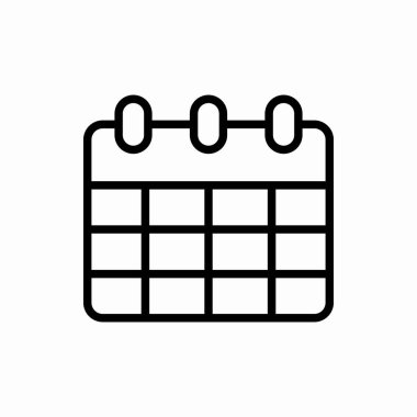 Taslak takvim simgesi. Takvim vektör illüstrasyonu. Web ve mobil için sembol