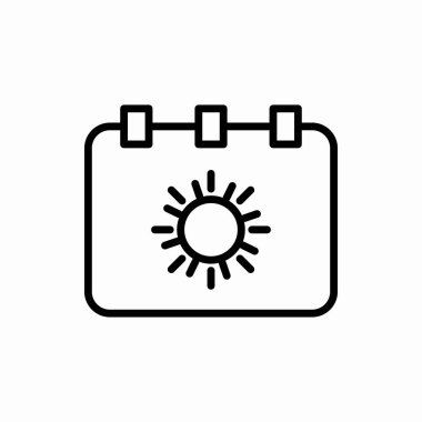 Taslak takvim simgesi. Takvim vektör illüstrasyonu. Web ve mobil için sembol